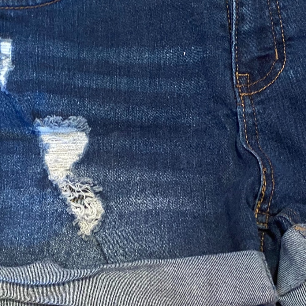 Dark denim summer shorts